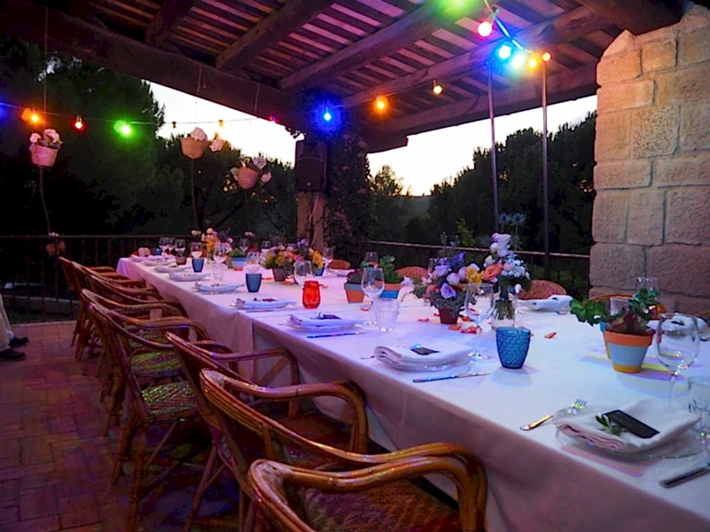 taula mediterrània sopar porxo Ca n'Alzina