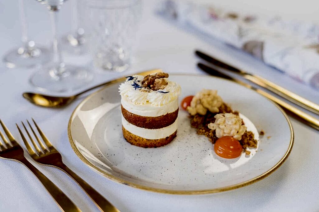 Pastel menú boda