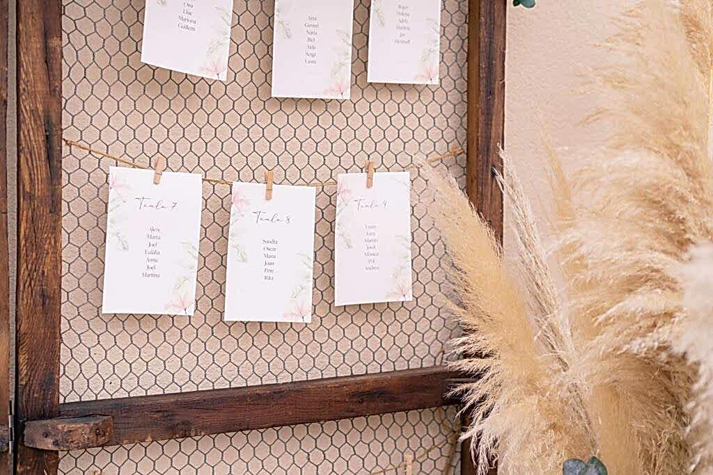 Sitting plan para boda