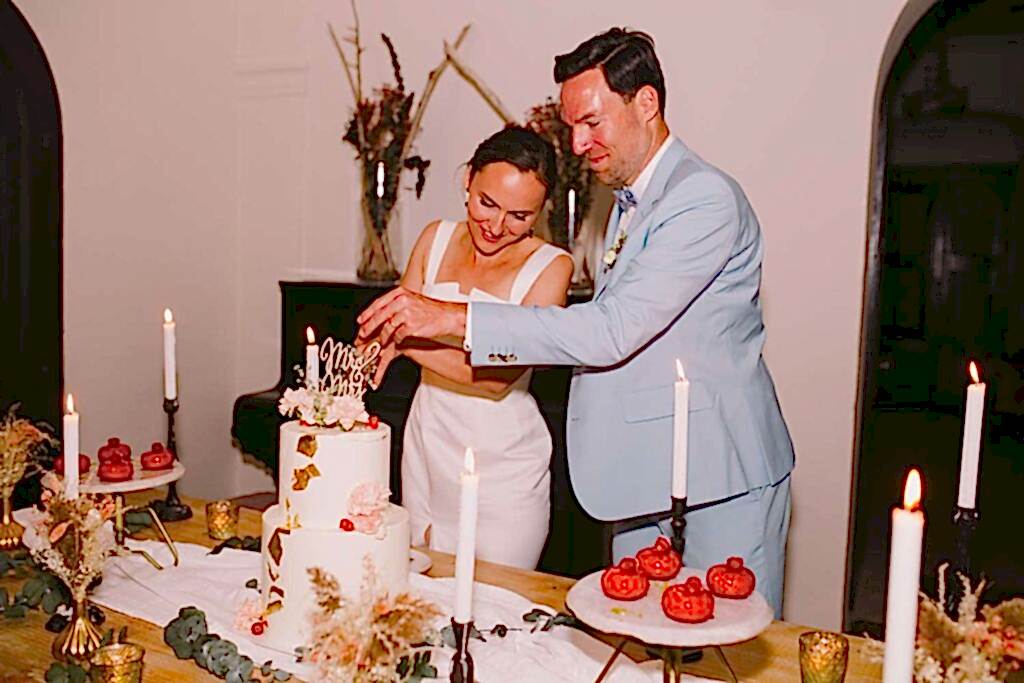 Corte pastel de boda
